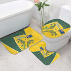 Australia National Swimming Bathroom Set Tribal Dolphin Indigenous Pattern Art