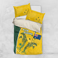 Australia National Swimming Bedding Set Tribal Dolphin Indigenous Pattern Art