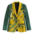 Australia National Swimming Blazer Tribal Dolphin Indigenous Pattern Art