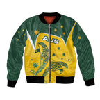 Australia National Swimming Bomber Jacket Tribal Dolphin Indigenous Pattern Art