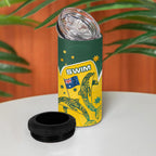 Australia National Swimming 4 in 1 Can Cooler Tumbler Tribal Dolphin Indigenous Pattern Art