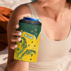 Australia National Swimming 4 in 1 Can Cooler Tumbler Tribal Dolphin Indigenous Pattern Art
