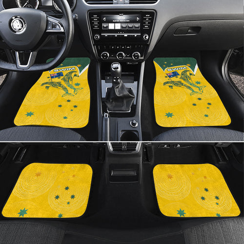 Australia National Swimming Car Mats Tribal Dolphin Indigenous Pattern Art