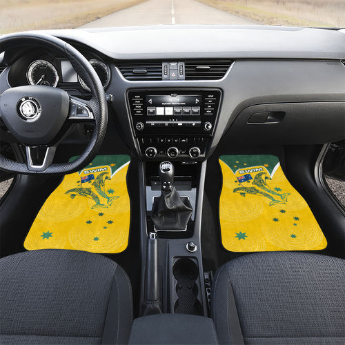 Australia National Swimming Car Mats Tribal Dolphin Indigenous Pattern Art