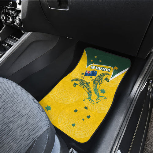 Australia National Swimming Car Mats Tribal Dolphin Indigenous Pattern Art