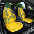 Australia National Swimming Car Seat Cover Tribal Dolphin Indigenous Pattern Art