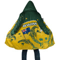 Australia National Swimming Cloak Tribal Dolphin Indigenous Pattern Art