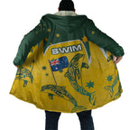 Australia National Swimming Cloak Tribal Dolphin Indigenous Pattern Art