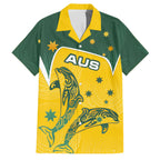 Australia National Swimming Family Matching Summer Maxi Dress and Hawaiian Shirt Tribal Dolphin Indigenous Pattern Art