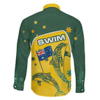 Australia National Swimming Family Matching Summer Maxi Dress and Hawaiian Shirt Tribal Dolphin Indigenous Pattern Art