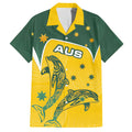 Australia National Swimming Hawaiian Shirt Tribal Dolphin Indigenous Pattern Art