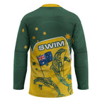 Australia National Swimming Hockey Jersey Tribal Dolphin Indigenous Pattern Art