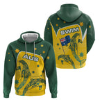 Australia National Swimming Hoodie Tribal Dolphin Indigenous Pattern Art