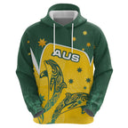 Australia National Swimming Hoodie Tribal Dolphin Indigenous Pattern Art