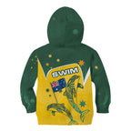Australia National Swimming Kid Hoodie Tribal Dolphin Indigenous Pattern Art