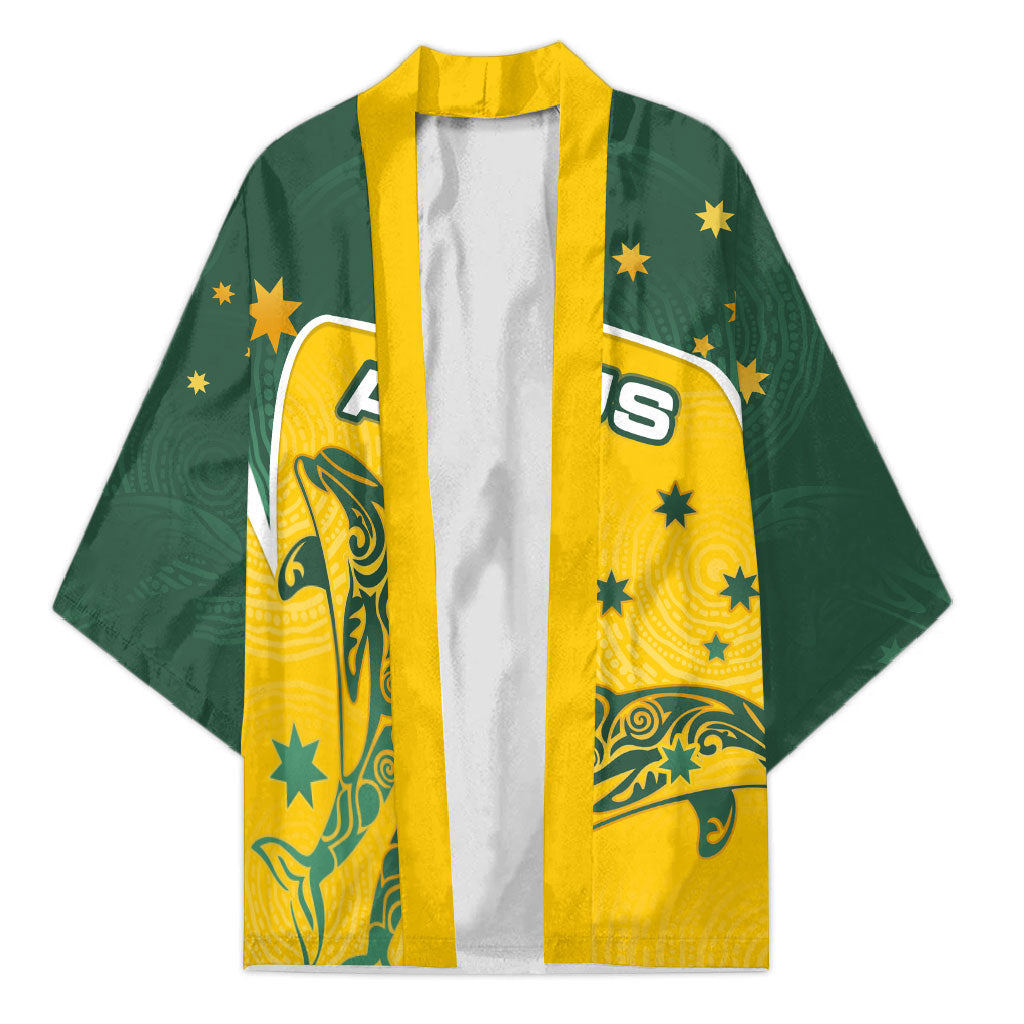Australia National Swimming Kimono Tribal Dolphin Indigenous Pattern Art
