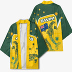 Australia National Swimming Kimono Tribal Dolphin Indigenous Pattern Art