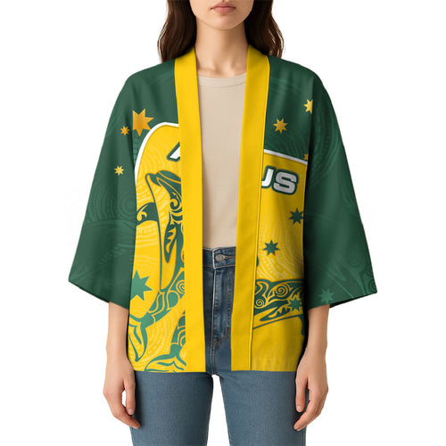 Australia National Swimming Kimono Tribal Dolphin Indigenous Pattern Art