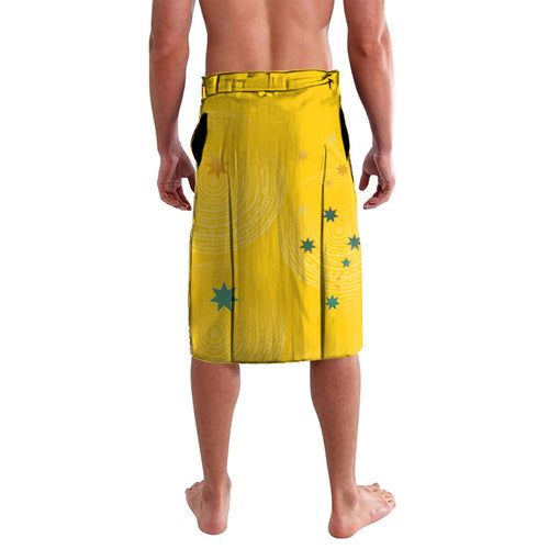 Australia National Swimming Lavalava Tribal Dolphin Indigenous Pattern Art