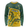Australia National Swimming Long Sleeve Shirt Tribal Dolphin Indigenous Pattern Art