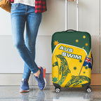 Australia National Swimming Luggage Cover Tribal Dolphin Indigenous Pattern Art