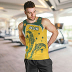 Australia National Swimming Men Tank Top Tribal Dolphin Indigenous Pattern Art