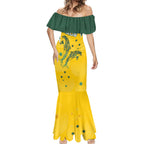 Australia National Swimming Mermaid Dress Tribal Dolphin Indigenous Pattern Art