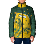 Australia National Swimming Padded Jacket Tribal Dolphin Indigenous Pattern Art