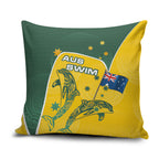 Australia National Swimming Pillow Cover Tribal Dolphin Indigenous Pattern Art