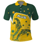 Australia National Swimming Polo Shirt Tribal Dolphin Indigenous Pattern Art
