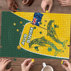 Australia National Swimming Puzzle Tribal Dolphin Indigenous Pattern Art