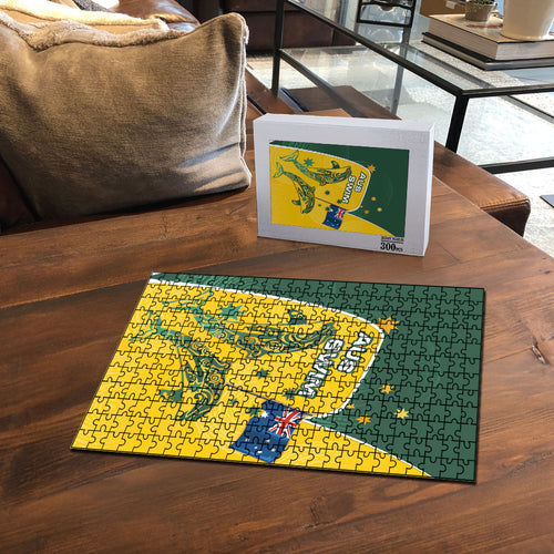 Australia National Swimming Puzzle Tribal Dolphin Indigenous Pattern Art