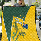 Australia National Swimming Quilt Tribal Dolphin Indigenous Pattern Art