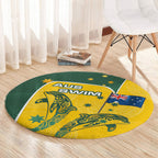 Australia National Swimming Round Carpet Tribal Dolphin Indigenous Pattern Art