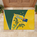 Australia National Swimming Rubber Doormat Tribal Dolphin Indigenous Pattern Art