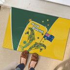 Australia National Swimming Rubber Doormat Tribal Dolphin Indigenous Pattern Art