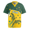 Australia National Swimming Rugby Jersey Tribal Dolphin Indigenous Pattern Art