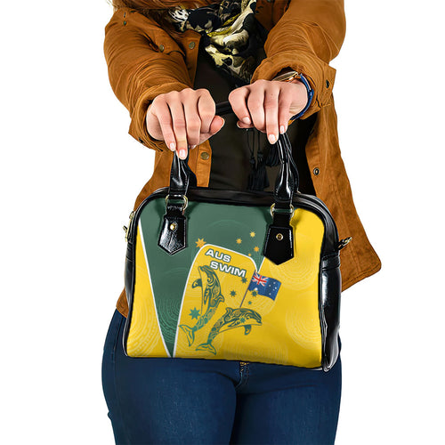 Australia National Swimming Shoulder Handbag Tribal Dolphin Indigenous Pattern Art