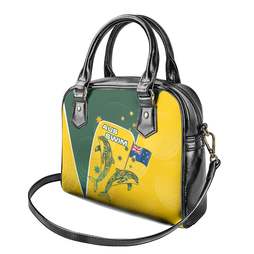 Australia National Swimming Shoulder Handbag Tribal Dolphin Indigenous Pattern Art