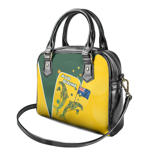 Australia National Swimming Shoulder Handbag Tribal Dolphin Indigenous Pattern Art