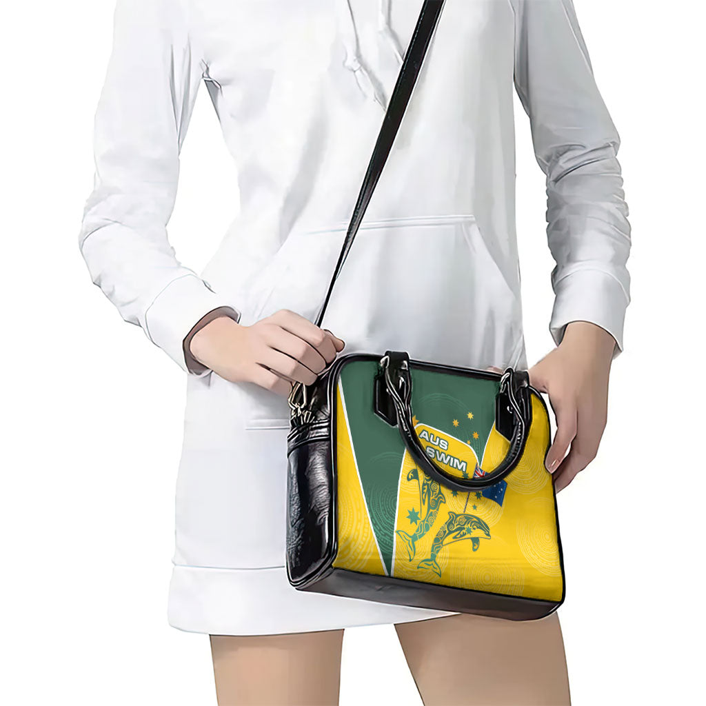 Australia National Swimming Shoulder Handbag Tribal Dolphin Indigenous Pattern Art