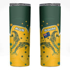 Australia National Swimming Skinny Tumbler Tribal Dolphin Indigenous Pattern Art