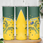 Australia National Swimming Skinny Tumbler Tribal Dolphin Indigenous Pattern Art