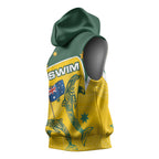 Australia National Swimming Sleeveless Hoodie Tribal Dolphin Indigenous Pattern Art