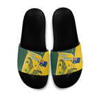 Australia National Swimming Slide Sandals Tribal Dolphin Indigenous Pattern Art