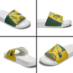 Australia National Swimming Slide Sandals Tribal Dolphin Indigenous Pattern Art
