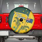 Australia National Swimming Spare Tire Cover Tribal Dolphin Indigenous Pattern Art