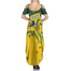 Australia National Swimming Summer Maxi Dress Tribal Dolphin Indigenous Pattern Art