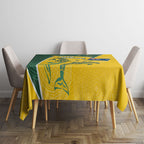 Australia National Swimming Tablecloth Tribal Dolphin Indigenous Pattern Art