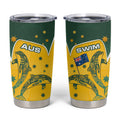 Australia National Swimming Tumbler Cup Tribal Dolphin Indigenous Pattern Art
